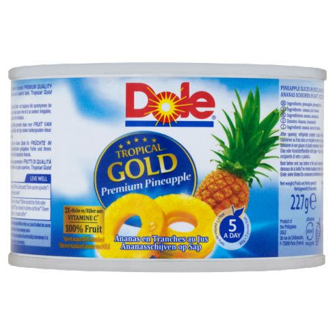 Dole Tropical Gold Plastry ananasa w soku 227 g