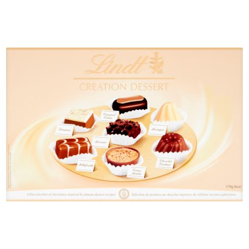 Lindt Creation Dessert Czekoladki z czekolady ciemnej mlecznej i białej 170 g