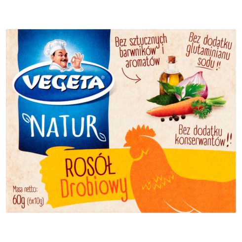 Vegeta Natur Rosół drobiowy 60 g (6 x 10 g)