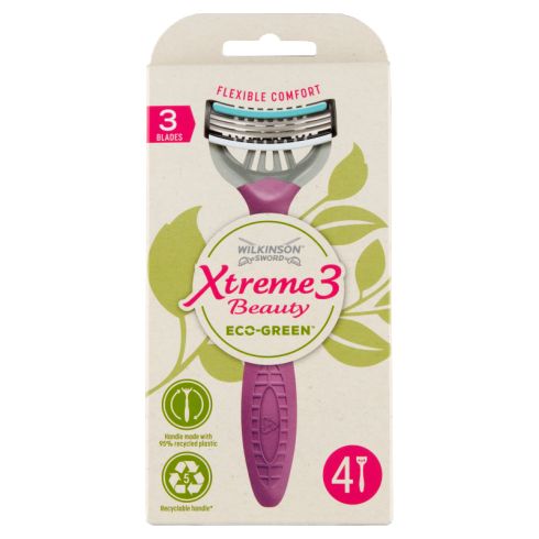 Wilkinson Sword Xtreme3 Beauty Eco Green Jednorazowe maszynki do golenia dla kobiet 4 sztuki