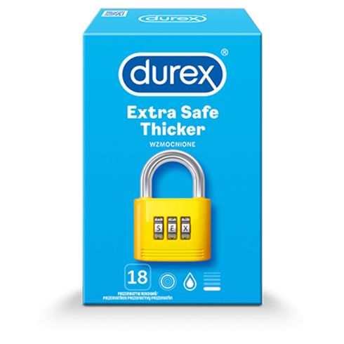 Durex Extra Safe Thicker Prezerwatywy 18 sztuk
