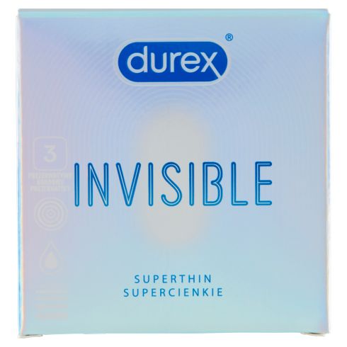 Durex Invisible Supercienkie Prezerwatywy 3 sztuki