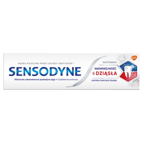 Sensodyne Nadwrażliwość & Dziąsła Whitening Pasta do zębów z fluorkiem 75 ml