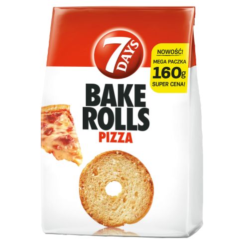 7 Days Bake Rolls Chrupki chlebowe o smaku pizzy 150 g
