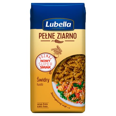 Lubella Pełne Ziarno Makaron świdry fusilli 400 g