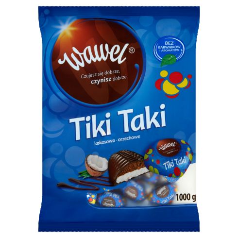 Wawel Tiki Taki kokosowo-orzechowe Czekoladki nadziewane 1000 g
