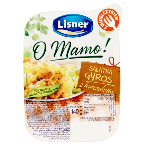 Lisner O Mamo! Sałatka gyros z kurczakiem 140 g