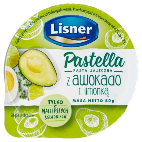 Lisner Pastella Pasta jajeczna z awokado i limonką 80 g