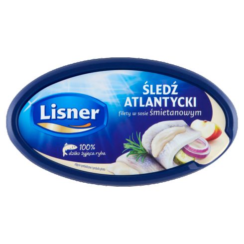 Lisner Śledź atlantycki filety w sosie śmietanowym 280 g