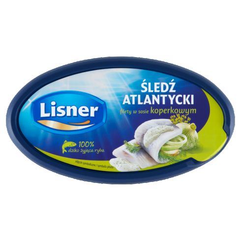 Lisner Śledź atlantycki filety w sosie koperkowym 280 g