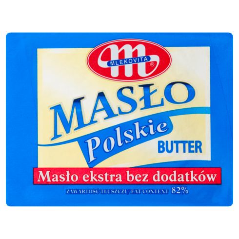 Mlekovita Masło Polskie ekstra bez dodatków 82% 200 g