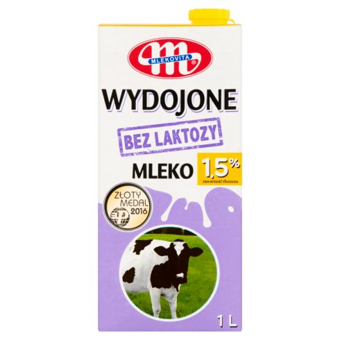 Mlekovita Wydojone Mleko bez laktozy 1,5% 1 l
