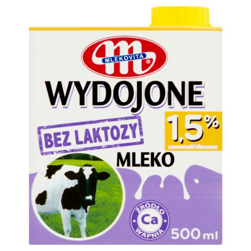 Mlekovita Wydojone Mleko bez laktozy 1,5% 500 ml