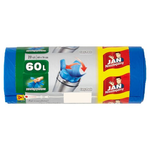 Jan Niezbędny Easy-Pack Worki na śmieci 60 l 20 sztuk