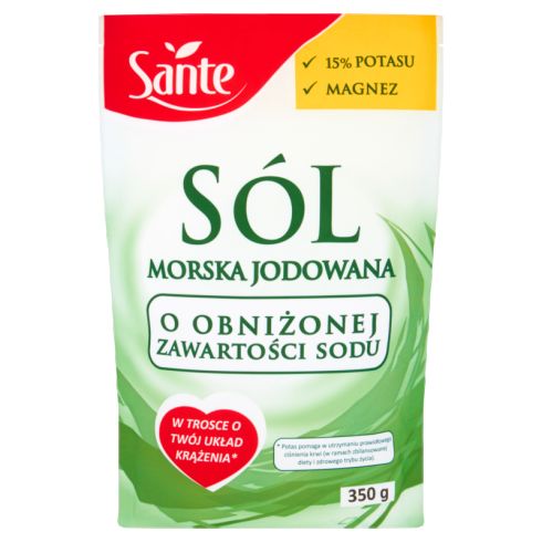 Sante Sól morska jodowana o obniżonej zawartości sodu 350 g