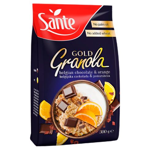 Sante Gold Granola belgijska czekolada & pomarańcza 300 g