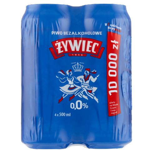 Żywiec Piwo jasne bezalkoholowe 4 x 500 ml