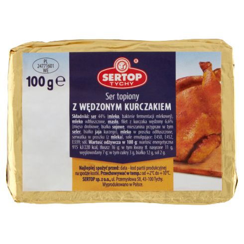 Sertop Tychy Ser topiony z wędzonym kurczakiem 100 g