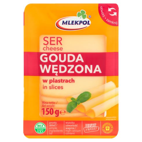 Mlekpol Ser Gouda Wędzona w plastrach 150 g