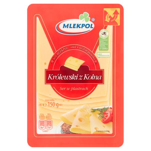 Mlekpol Ser Królewski z Kolna w plastrach 150 g