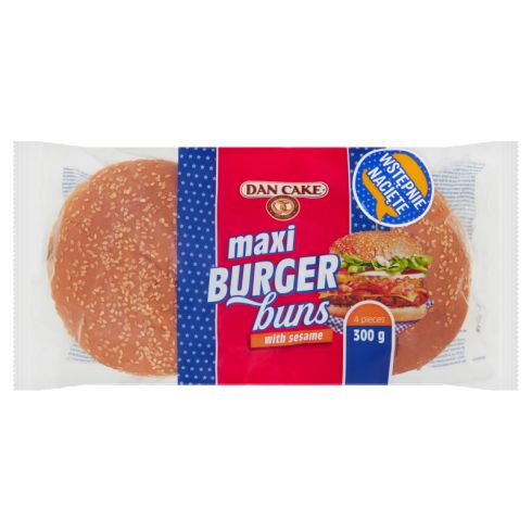 Dan Cake Bułki pszenne z sezamem do hamburgerów 300 g (4 x 75 g)