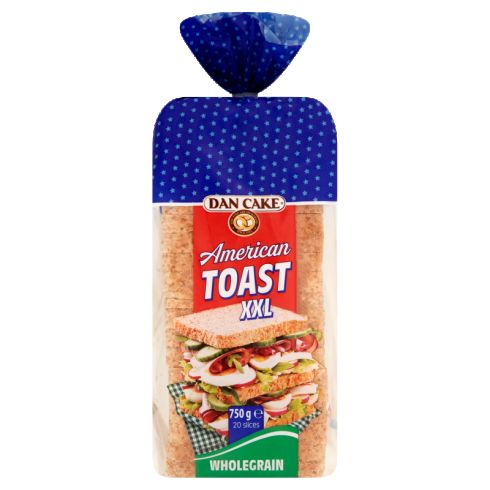 Dan Cake American Toast XXL Chleb pszenny pełnoziarnisty 750 g