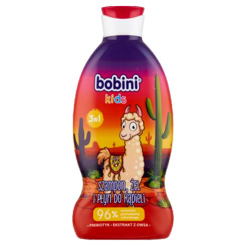 Bobini Kids Szampon żel i płyn do kąpieli 3w1 lama 330 ml
