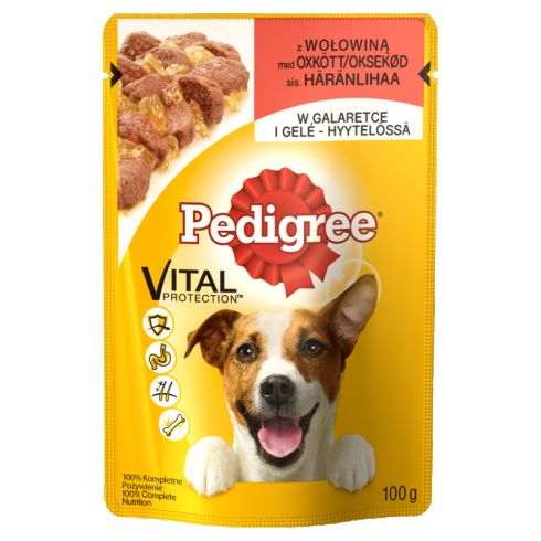 PEDIGREE Z WOŁOWINĄ  KARMA DLA PSÓW 100G
