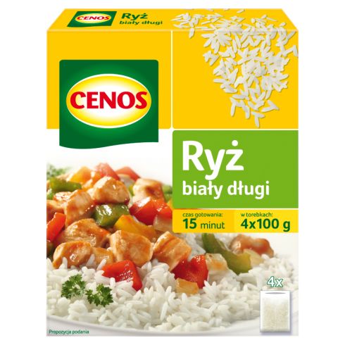 Cenos Ryż biały długi 400 g (4 torebki)