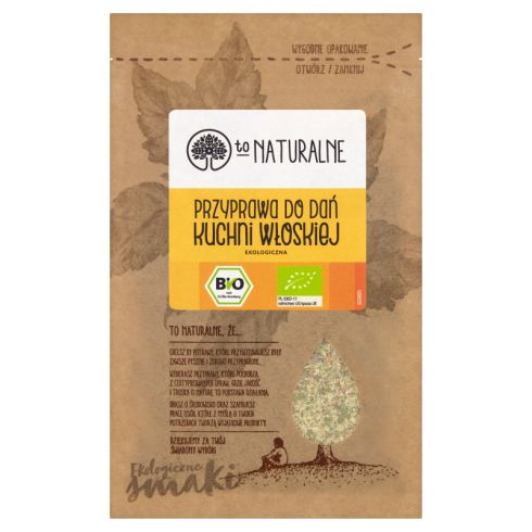 To Naturalne Przyprawa do dań kuchni włoskiej ekologiczna 13 g