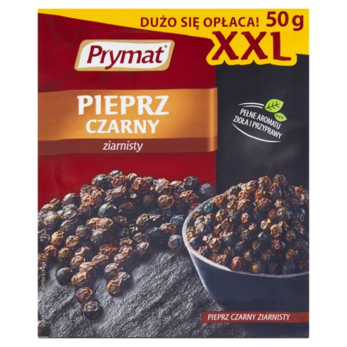 Prymat Pieprz czarny ziarnisty XXL 50 g
