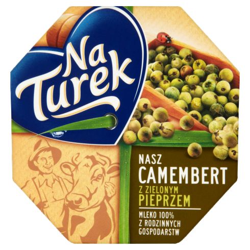 NaTurek Nasz Camembert z zielonym pieprzem Ser 120 g