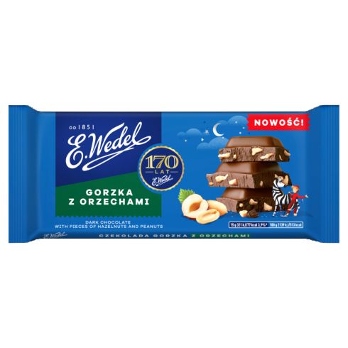 E. Wedel Czekolada gorzka z orzechami 90 g
