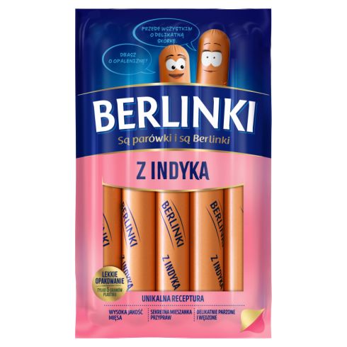Berlinki Parówki z indyka 250g