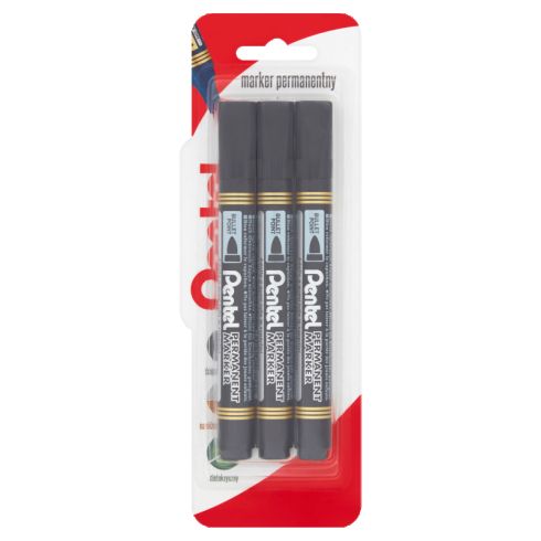 Pentel Marker permanentny N860 czarny 3 sztuki