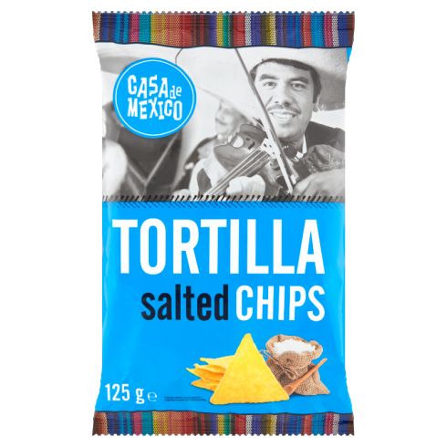 Casa de Mexico Tortilla Chipsy kukurydziane naturalne solone 125 g