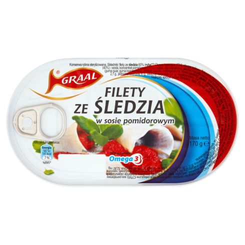 GRAAL Filety ze śledzia w sosie pomidorowym 170 g