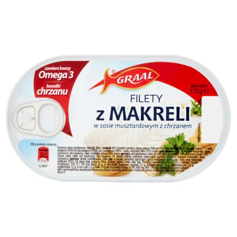 GRAAL Filety z makreli w sosie musztardowym z chrzanem 170 g