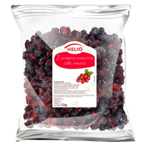 Helio Żurawina suszona całe owoce 1,5 kg