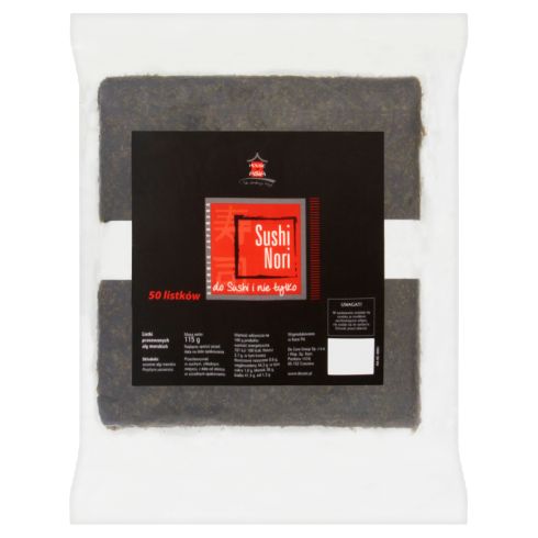 House of Asia Sushi Nori Listki prasowanych alg morskich 115 g (50 listków)