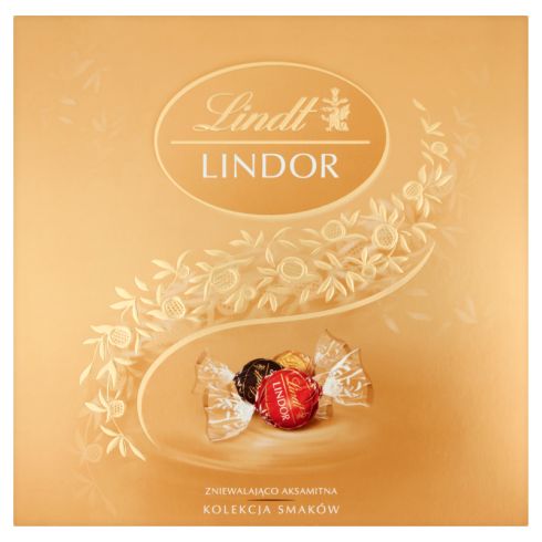 Lindt Lindor Pralinki z czekolady mlecznej białej i gorzkiej z nadzieniem 150 g