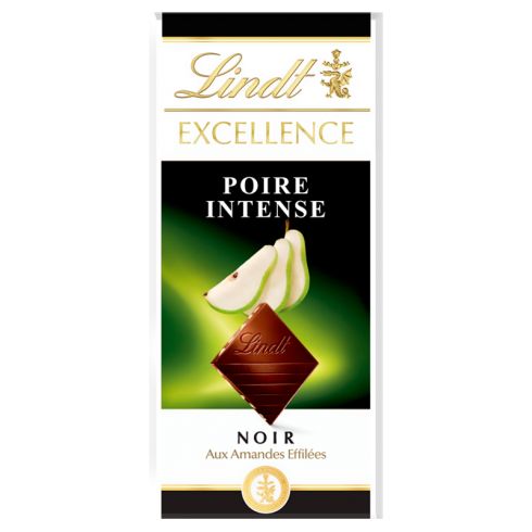 Lindt Excellence Czekolada deserowa z kawałkami gruszki i migdałów 100 g