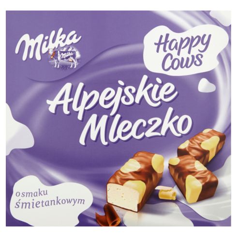 Milka Alpejskie Mleczko Pianka o smaku śmietankowym Happy Cows 330 g