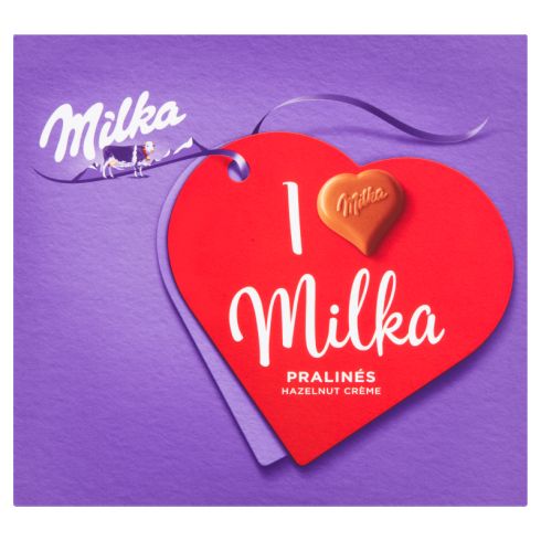 Milka Czekoladki mleczne z nadzieniem z orzechów laskowych 110 g (20 sztuk)