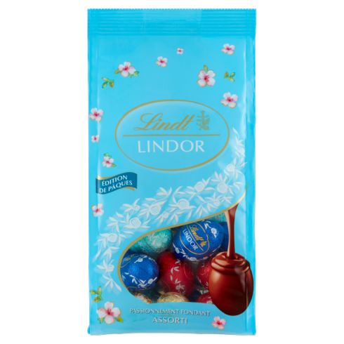 Lindt Lindor Praliny z czekolady mlecznej deserowej i białej z nadzieniem 180 g