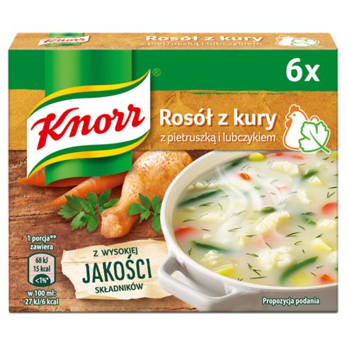 Knorr Rosół z kury z pietruszką i lubczykiem 60 g (6 x 10 g)