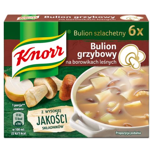 Knorr Bulion grzybowy na borowikach leśnych 60 g (6 x 10 g)