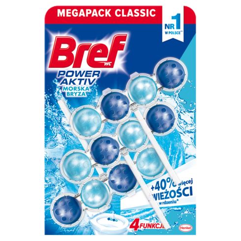 Bref Zawieszka myjąco-zapachowa do muszli WC morska bryza 3 x 50 g