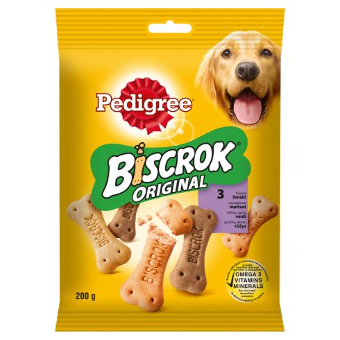 Pedigree Biscrok Original Karma uzupełniająca 3 pyszne smaki 200 g