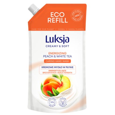 Luksja creamy&soft kremowe mydło w płynie brzoskwinia i biała herbata 400ml opak.uzupełniające